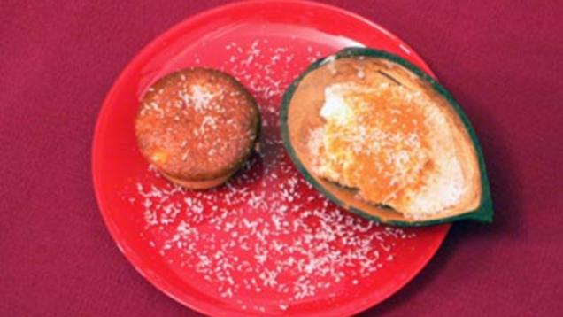 Rezept: Ciel de coco mit Ananasbiskuit Rezept: Ciel de coco mit Ananasbiskuit