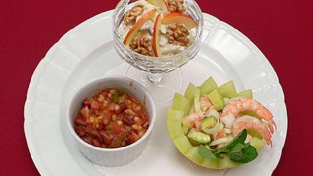 Rezept: New York Waldorfsalat, California Shrimpscocktail und Texas style Chili Rezept: New York Waldorfsalat, California Shrimpscocktail und Texas style Chili