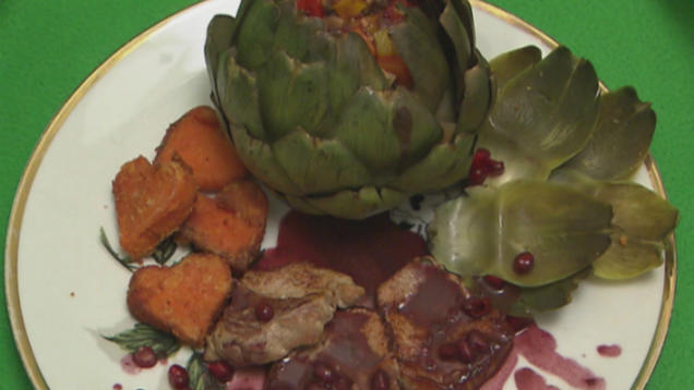 Rezept: Trilogie aus Süßkartoffeln, Kalb & Artischocken (Belle la Donna) Rezept: Trilogie aus Süßkartoffeln, Kalb & Artischocken (Belle la Donna)