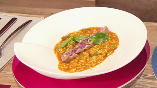 Rezept: Risotto mit Wildschwein und Thunfisch (Mousse T.) Rezept: Risotto mit Wildschwein und Thunfisch (Mousse T.)