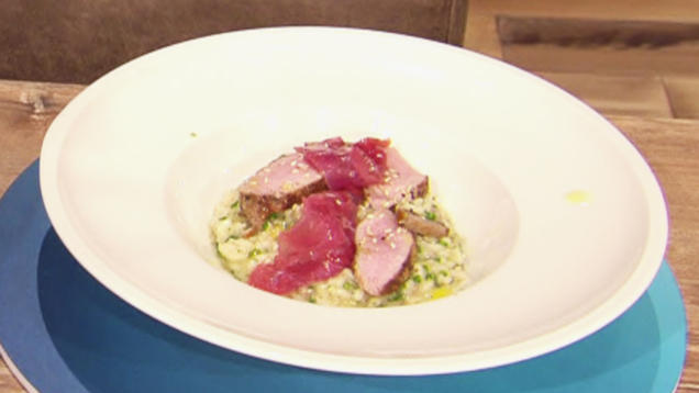 Rezept: Risotto mit Wildschwein und Thunfisch (Blick in Trettls Topf) Rezept: Risotto mit Wildschwein und Thunfisch (Blick in Trettls Topf)