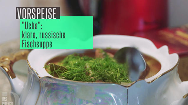 Rezept: Ucha nach "Zar Art" (Fischsuppe mit Lachs) Rezept: Ucha nach "Zar Art" (Fischsuppe mit Lachs)