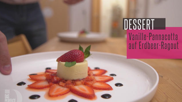Rezept: Vanille-Panna-Cotta auf Erdbeer-Ragout Rezept: Vanille-Panna-Cotta auf Erdbeer-Ragout