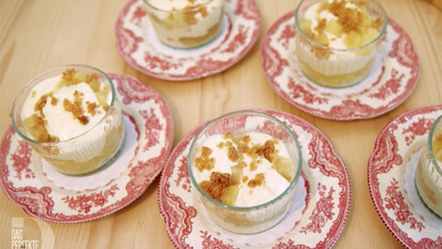 Rezept: Beschwipster Apfel, Semmelbrösel und Zitronenmascarpone Rezept: Beschwipster Apfel, Semmelbrösel und Zitronenmascarpone