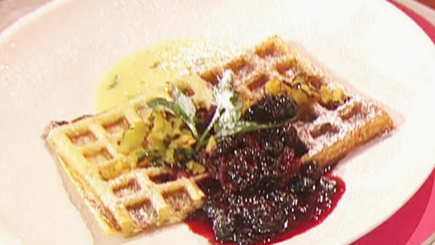 Rezept: Waffeln mit gegrilltem Dings und flambiertem Bums Rezept: Waffeln mit gegrilltem Dings und flambiertem Bums