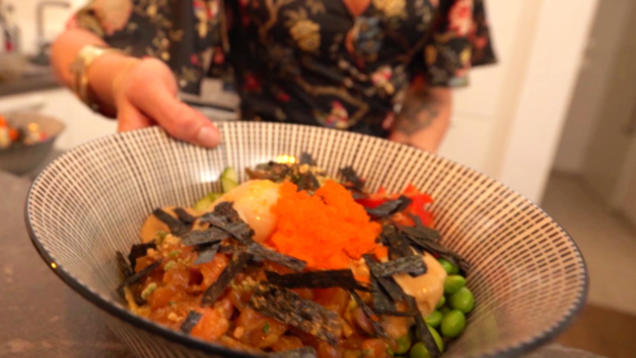 Rezept: Ninja Bowl mit Fisch-Freier Rezept: Ninja Bowl mit Fisch-Freier