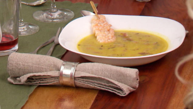 Rezept: Kalte Gurken-Joghurt-Suppe, Seafood-Chowder und Süßkartoffelchips Rezept: Kalte Gurken-Joghurt-Suppe, Seafood-Chowder und Süßkartoffelchips