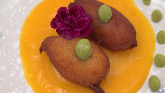 Rezept: Harte Schale, weicher Kern: Matcha, Mango Rezept: Harte Schale, weicher Kern: Matcha, Mango