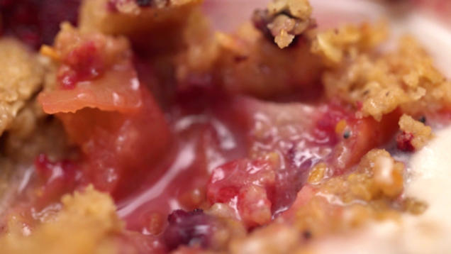 Rezept: Crumble und Eis Rezept: Crumble und Eis