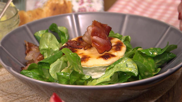 Rezept: Ziegbert mit Mausohrsalat Rezept: Ziegbert mit Mausohrsalat