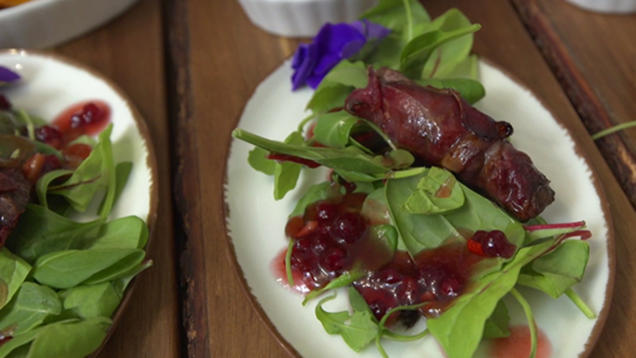 Rezept: Wildes Dreierlei auf Grün gebettet Rezept: Wildes Dreierlei auf Grün gebettet