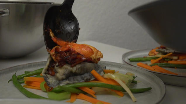 Rezept: Hummerravioli mit Gemüse Rezept: Hummerravioli mit Gemüse