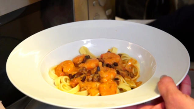 Rezept: Tagliatelle a la Lenny mit Scampi Rezept: Tagliatelle a la Lenny mit Scampi
