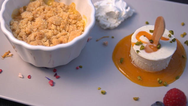Rezept: Genussvolle Hyperglycämie: Aprikosen-Crumble und Eis am Stiel Rezept: Genussvolle Hyperglycämie: Aprikosen-Crumble und Eis am Stiel