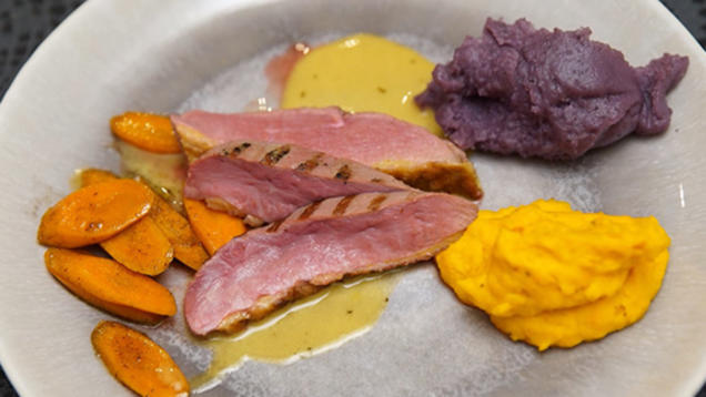 Rezept: Canard à l’orange mit zweierlei Püree Rezept: Canard à l’orange mit zweierlei Püree