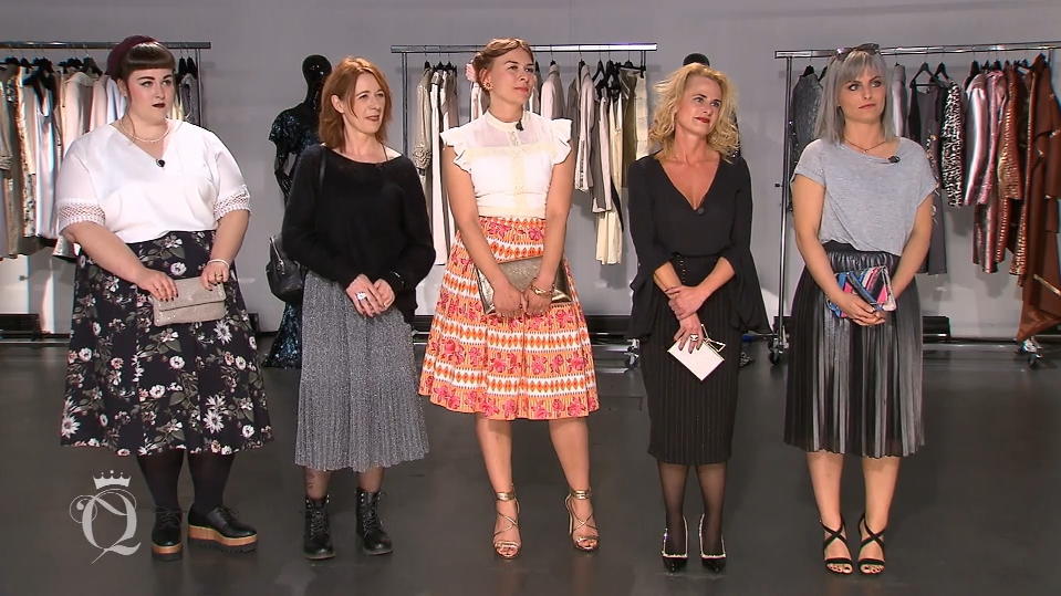 Shopping Queen: Im Finale kürt Guido die Hamburger Gewinnerin im Midi-Rock Shopping Queen in Hamburg: Laura, Kerstin, Julia, Petra und Lisa im Finale