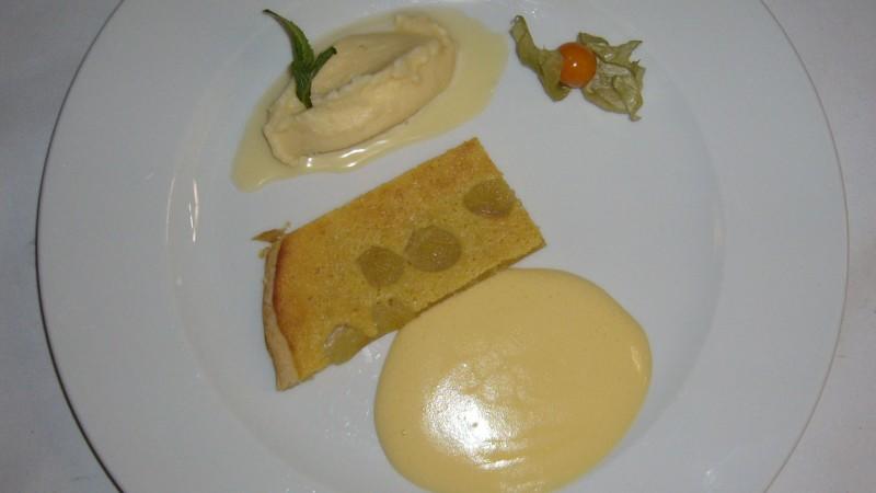 Traubentarte an Weinschaumeis Unter Volldampf! am 27.04.2011, Dessert: Traubentarte an Weinschaumeis