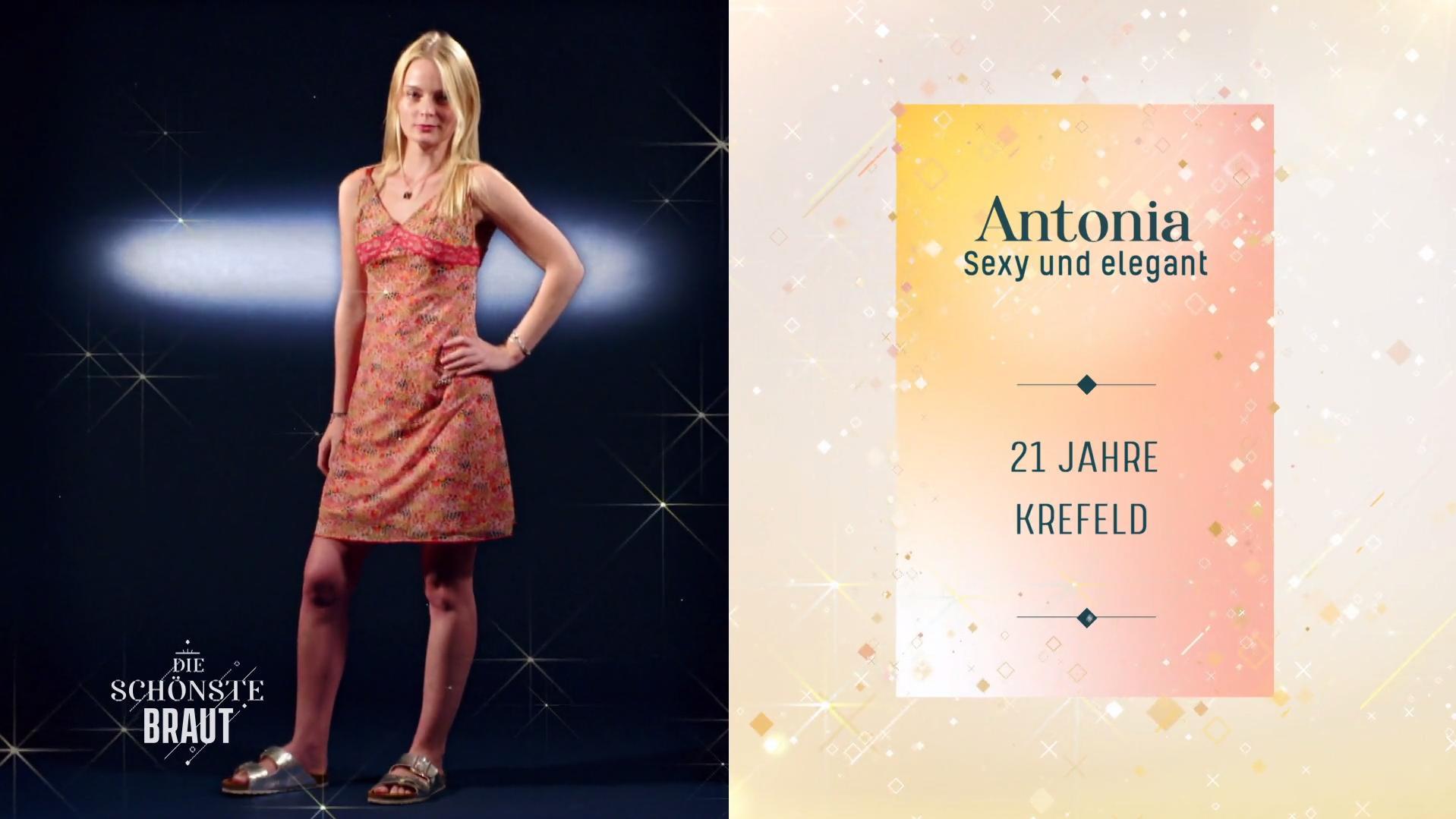Die schönste Braut: Die Konkurrentinnen fühlen bei Antonias Schmerzen mit Das ist Antonias Motto.