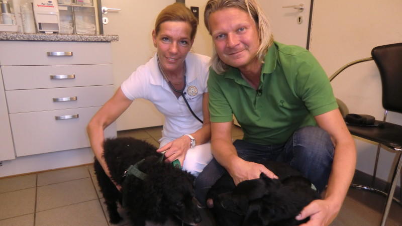 Neues Zuhause gesucht Frank Weber mit Bonnie und Mucki