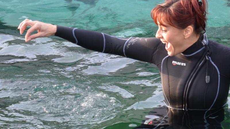 Diana Eichhorn im Lübbenauer Spreeweltenbad hundkatzemaus-Reporterin Diana Eichhorn