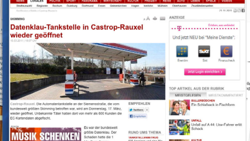 Skimming an der Tankstelle Skimming an der Tankstelle