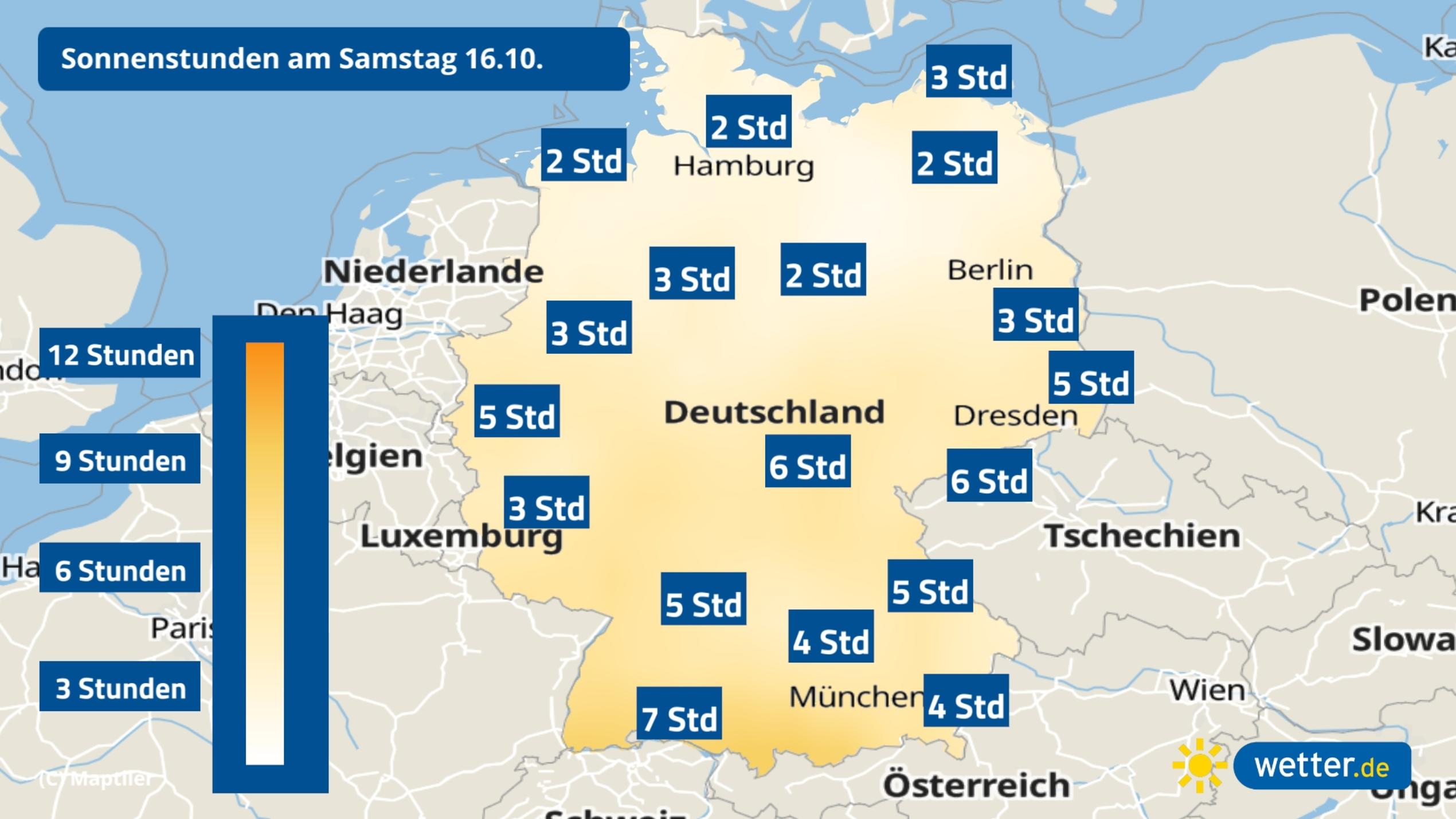 7-Tage-Wettertrend: Es wird immer windiger und wärmer Sonnenschein am Samstag: Der Süden ist klar im Vorteil.