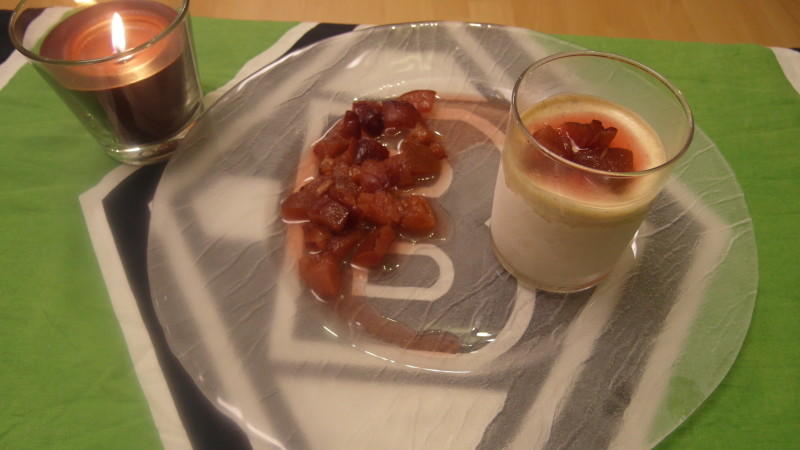 Carstens krönender Abschluss: Lebkuchen-Parfait mit Rumpflaumen Carstens Nachspeise bei "Das perfekte Dinner": Lebkuchen-Parfait mit Rumpflaumen