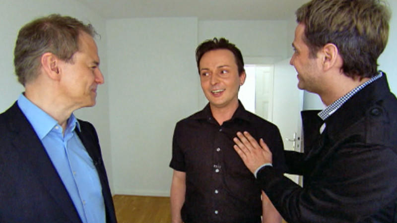 "mieten, kaufen, wohnen": Axel Hartmann muss nicht nur den Kunden überzeugen "mieten, kaufen, wohnen": Promifotograf Frank Altmann sucht Düsseldorfer Wohnung