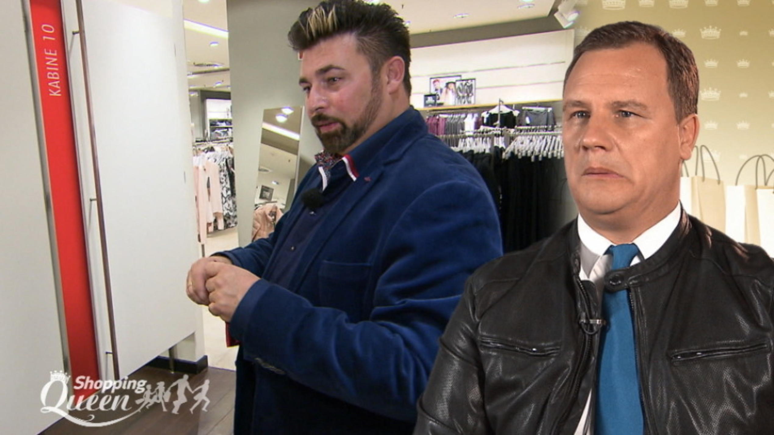Shopping Queen – Familien-Spezial: Familie Bauer geht auf Shoppingtour Vater Anthony verzweifelt beim Einkaufen mit seiner Familie bei "Shopping Queen"