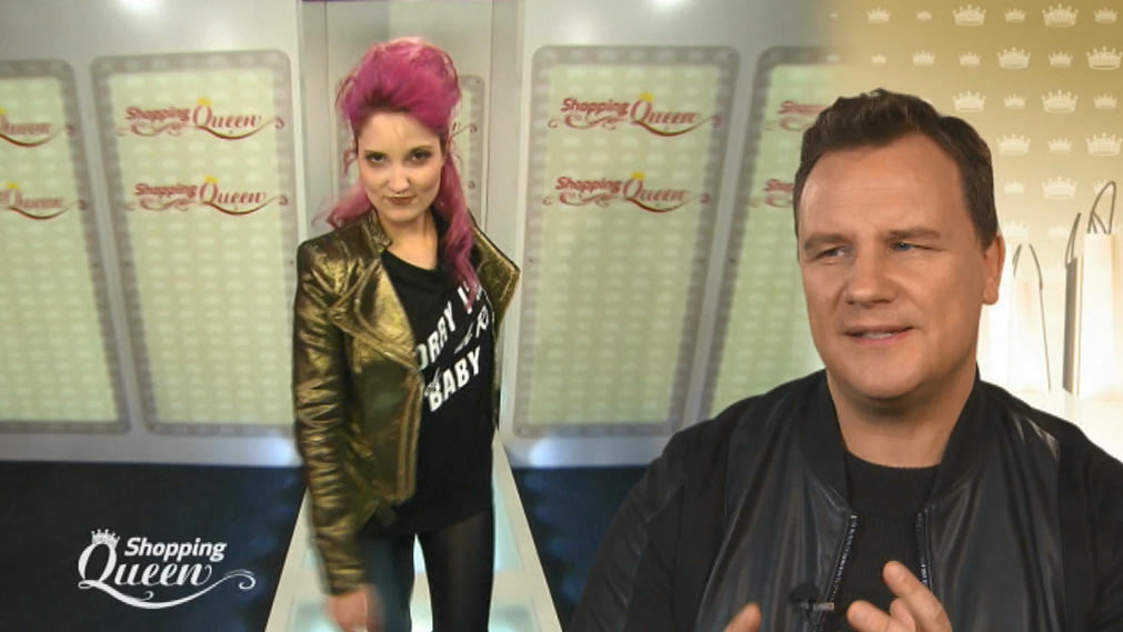 Shopping Queen: Lisa präsentiert ihren Biker-Look auf dem Catwalk "Shopping Queen"-Kandidatin Lisa präsentiert ihren Biker-Look