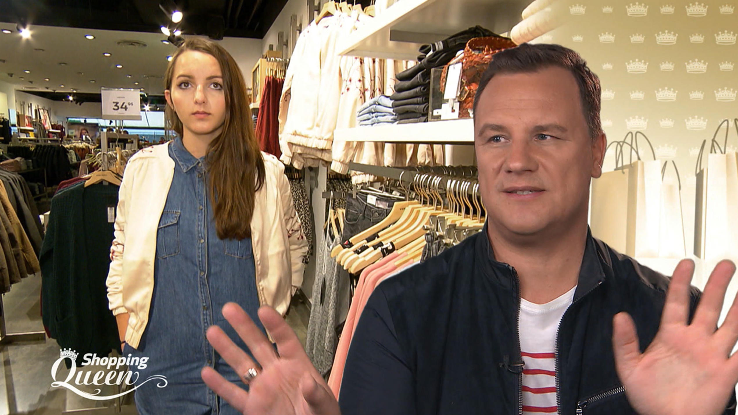 Shopping Queen: Ruth verzettelt sich auf der Suche nach dem perfekten College-Look Guido Maria Kretschmer ist von Ruths College-Look nicht begeistert.