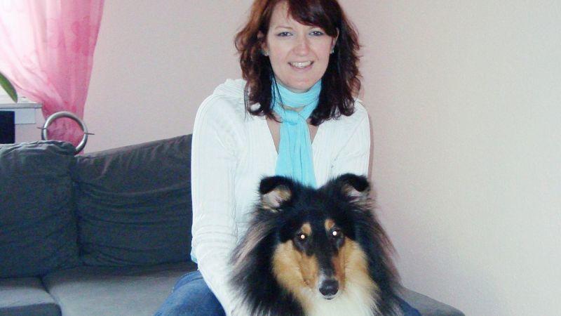 Collie-Hündin Brenda Stefanie Jung mit Colli Brenda. Foto: VOX/Mina TV GmbH