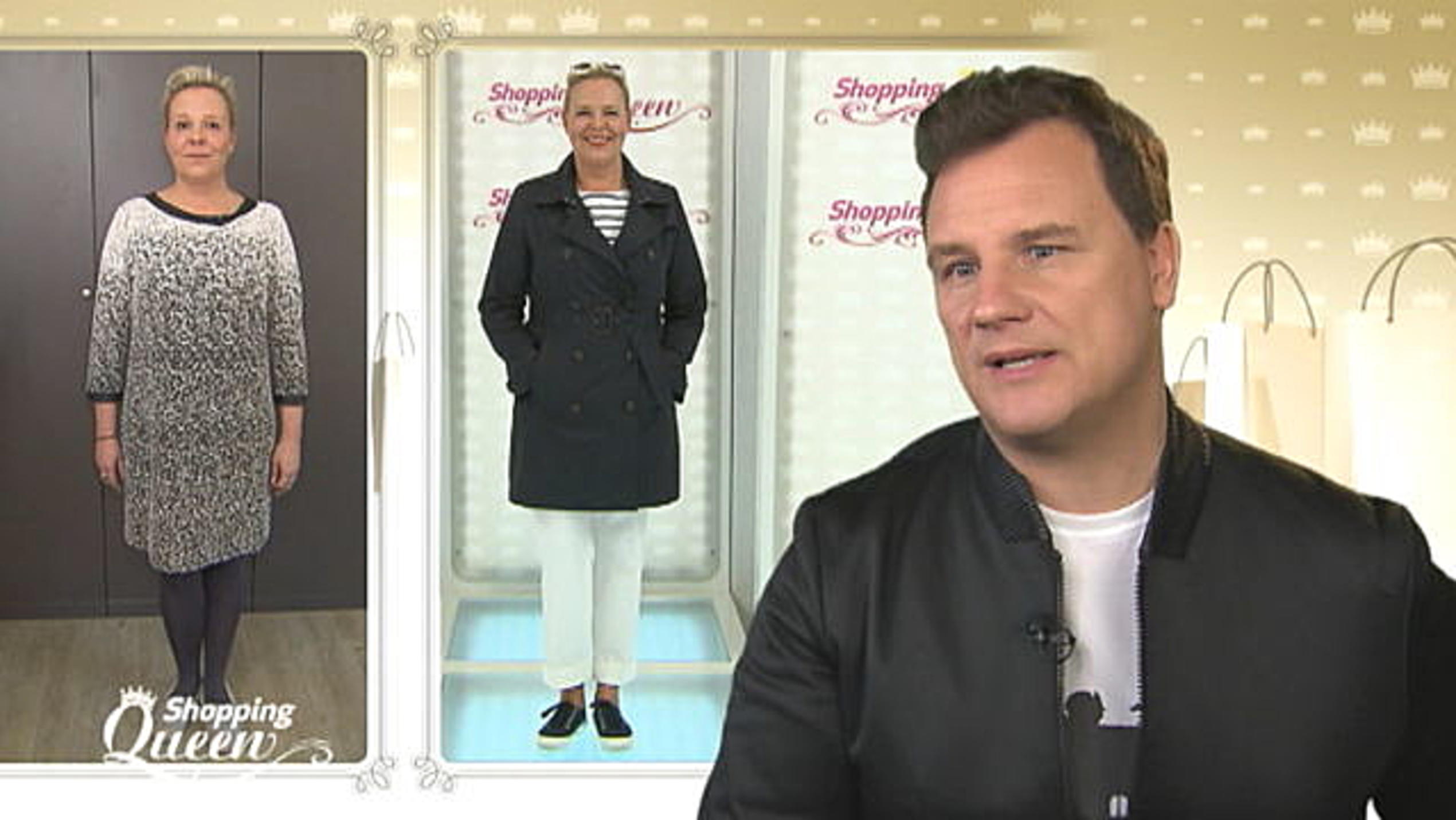 Shopping Queen: Patricia aus Hamburg präsentiert ihren Trenchcoat-Look auf dem Catwalk Patricia präsentiert ihren Look auf dem Catwalk.
