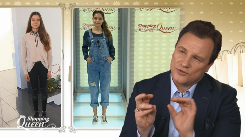 Shopping Queen: Lorena aus Frankfurt präsentiert ihren Look auf dem Catwalk Lorena zeigt ihren Look auf dem Catwalk.