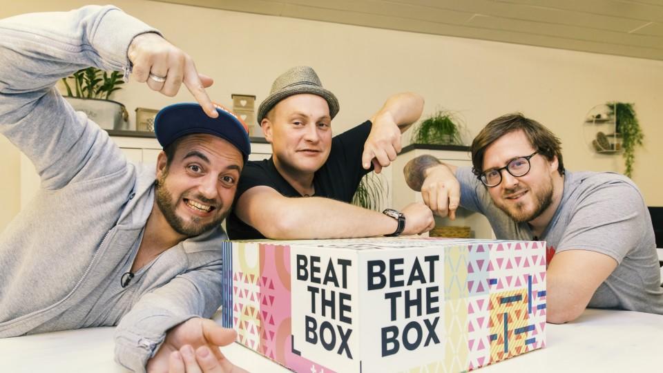 Beat the Box: Die Quiz-Doku Echte Kerle: V.l.: Marcel Meusel, Dennis Nieporte und Andreas "Mauli" Braach.