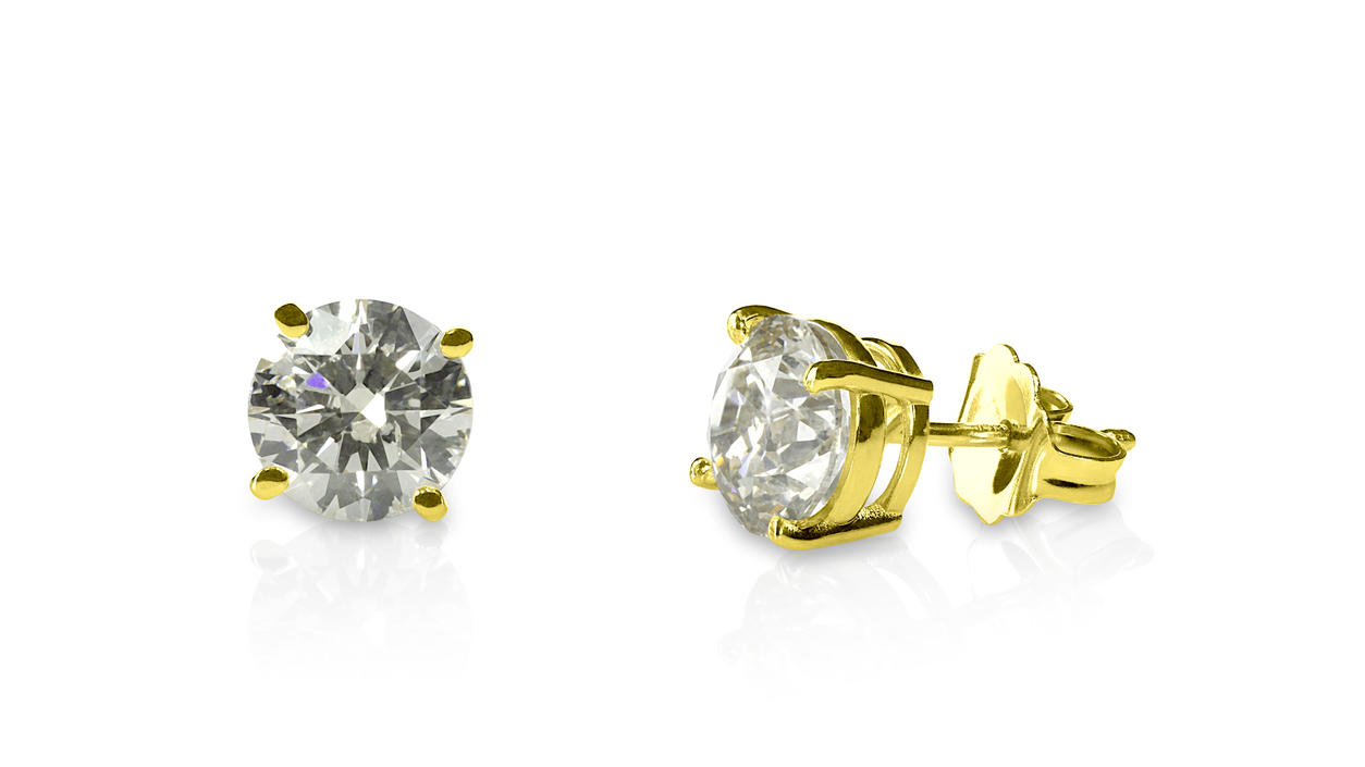 Fashion Lexikon: Zirkonia Goldene Ohrstecker aus Zirkonia