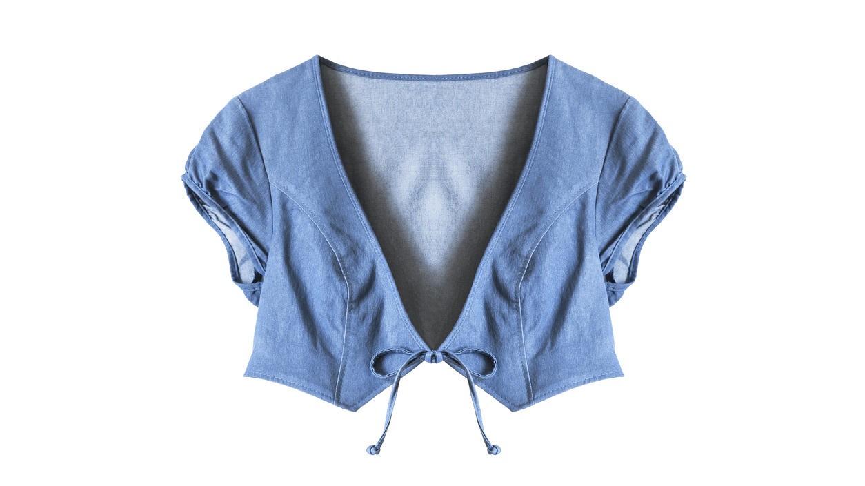 Fashion Lexikon: Bolero Kurzärmliger Bolero aus Jeansstoff