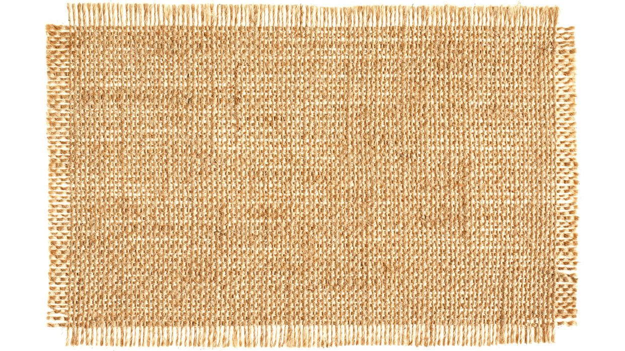 Fashion Lexikon: Canvas Beiges Garn aus Canvas isoliert auf weißem Hintergrund