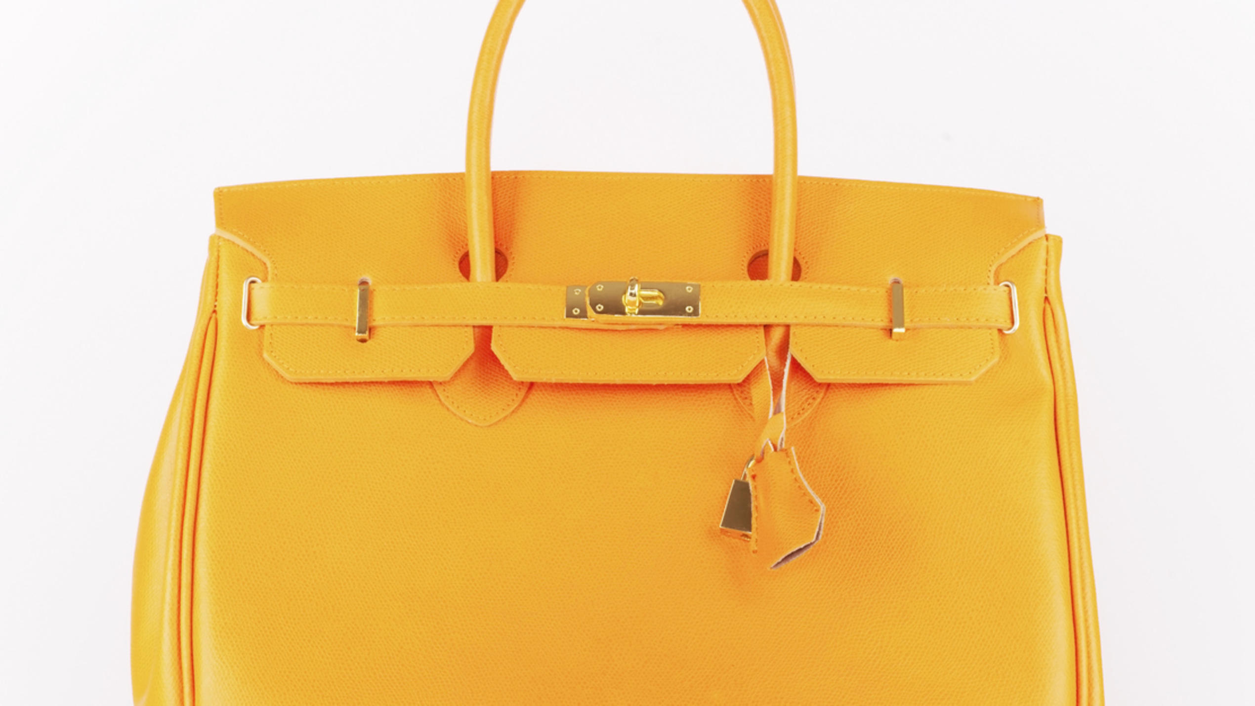 Fashion Lexikon: Kelly Bag Orange Kelly Bag auf weißem Hintergrund.