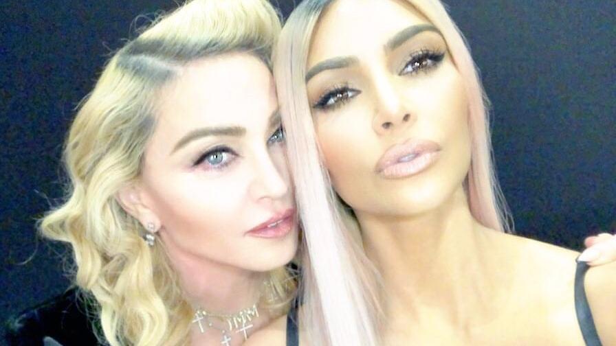 Madonnas Zusammenarbeit mit Kim Kardashian verärgert ihre Fans: "Mir wird richtig schlecht" Kim Kardashian und Madonna machen gemeinsame Sache