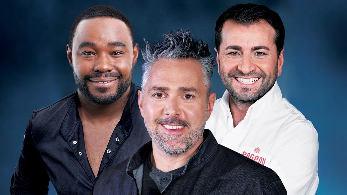 Grill den Profi: Roland Trettl, Nelson Müller und Ali Güngörmüs beweisen sich wieder am Herd V.l.: Nelson Müller, Roland Trettl und Ali Güngörmüs