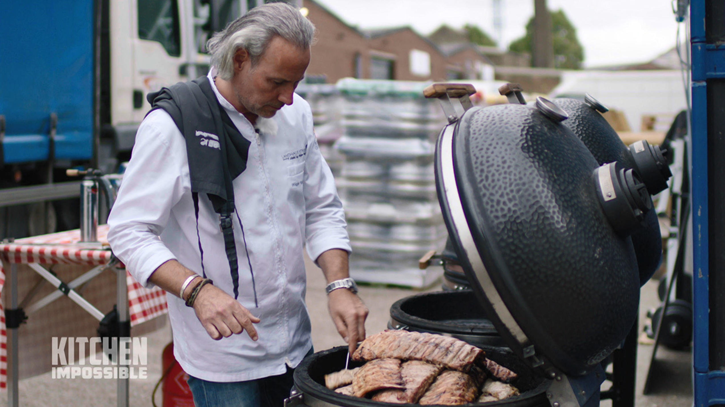 Holger Bodendorf kämpft in London mit der Grilltechnik Holger Bodendorf kämpft in London mit der Grilltechnik