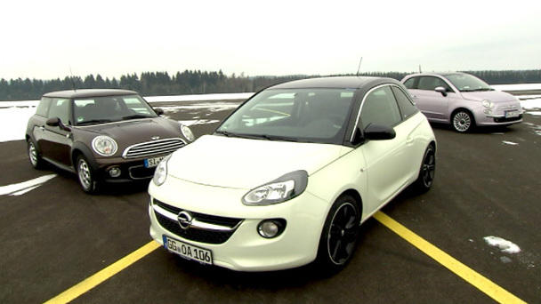 Opel, Fiat und Mini im Kleinwagenvergleich Opel, Fiat und Mini im Kleinwagenvergleich