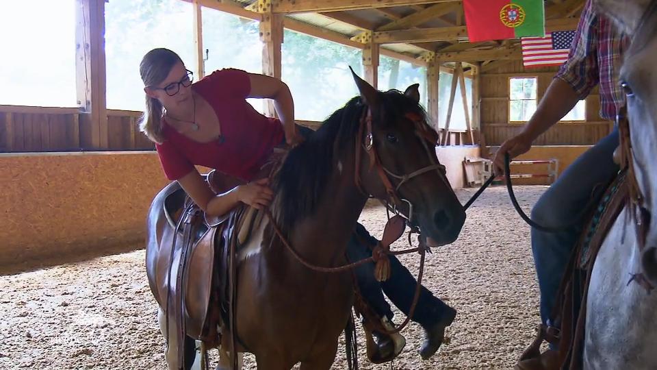 Erste Reitstunde für Blümchen Erste Reitstunde für Blümchen