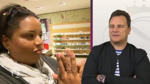 Maya steht kurz vor der Verzweiflung im Schuhladen Maya steht kurz vor der Verzweiflung im Schuhladen