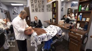 Detlef wird beim Barber frisiert Detlef wird beim Barber frisiert