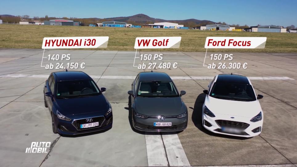 Hyundai i30 & Ford Focus gegen den neuen VW Golf Hyundai i30 & Ford Focus gegen den neuen VW Golf