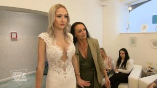 Wird sich Braut Sinja gegen ein schmales Kleid entscheiden? Wird sich Braut Sinja gegen ein schmales Kleid entscheiden?