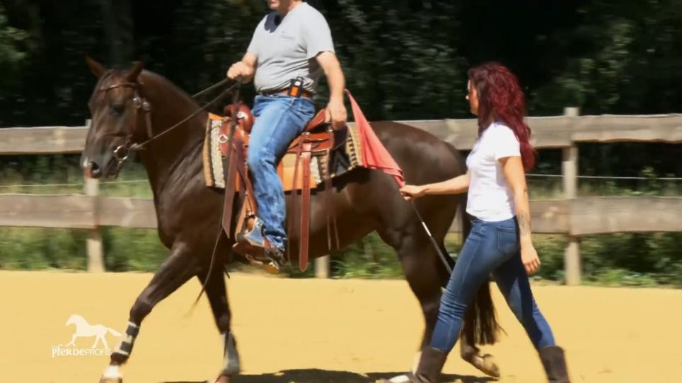 Tanja ist gespannt auf die Reitplatz-Übung Tanja ist gespannt auf die Reitplatz-Übung