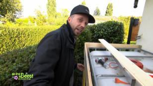 Eine Verkleidung für den Regenwassertank Eine Verkleidung für den Regenwassertank